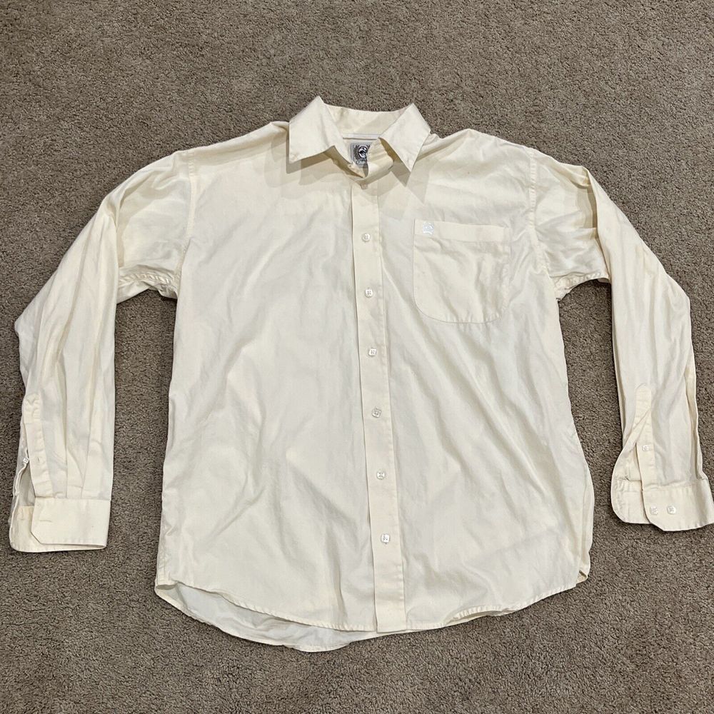 Cinch‎ Western Shirt Men Garner Long Sleeve Oxford S Yellow MT10320020